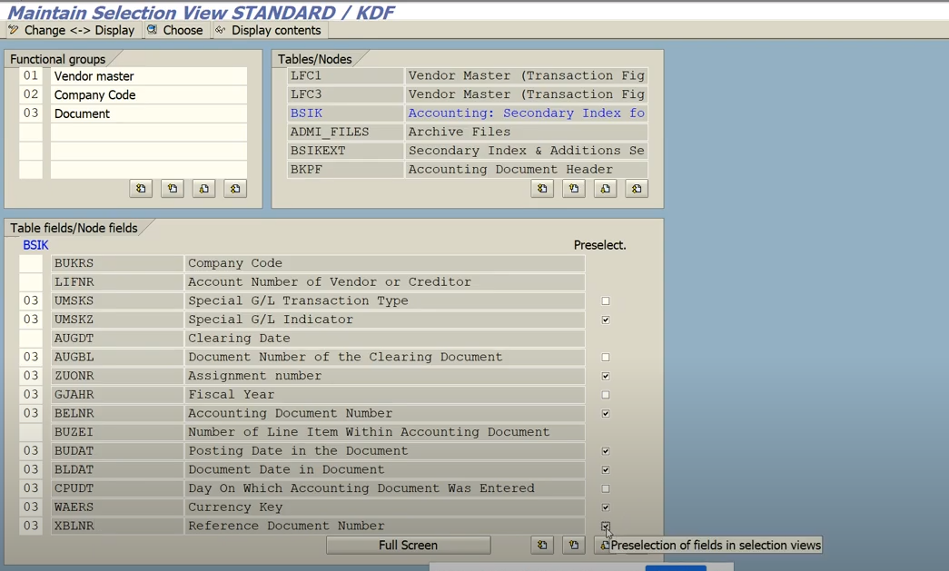 Enhance Sap Fbl N Preselect Dynamic Selection Fields