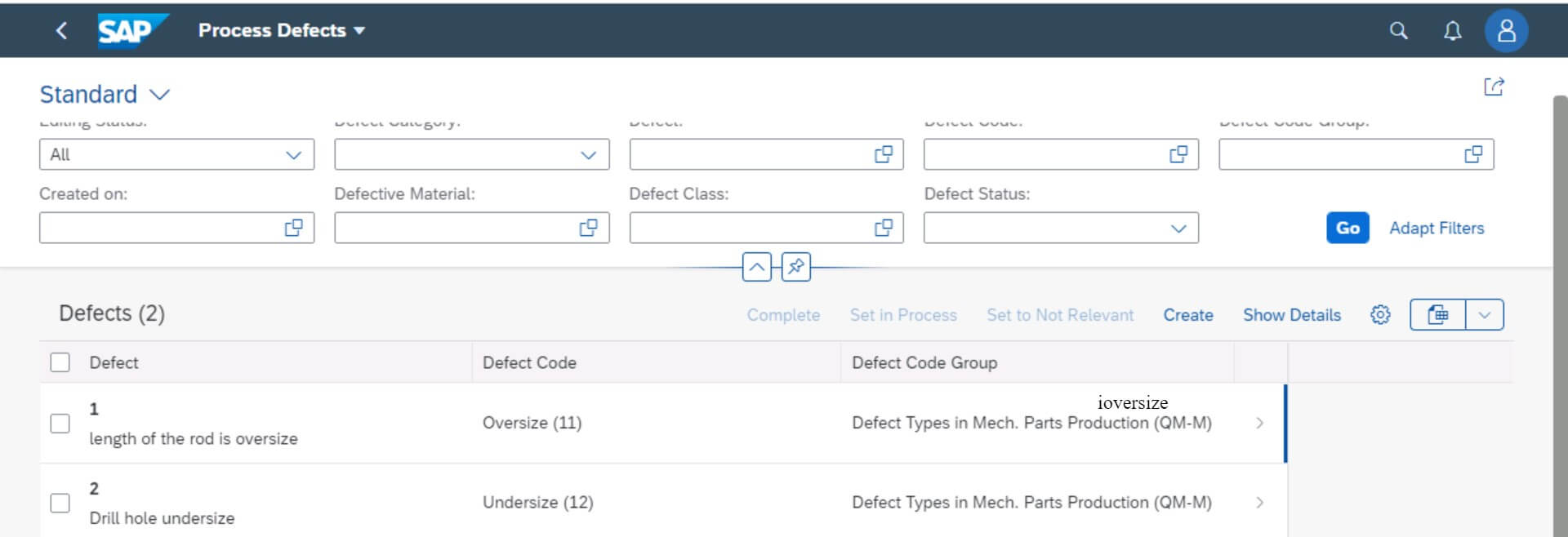 Working with Defect Processing FIORI App SAP QM